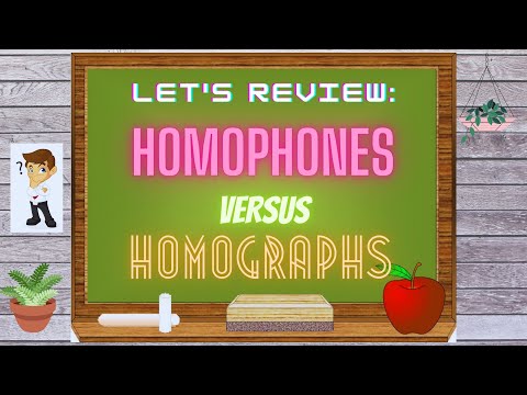 Video: Ano ang halimbawa ng homophone?