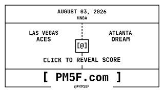 Las Vegas Aces [LV] @ Atlanta Dream [ATL] | WNBA Final Box Score | AUGUST 03, 2026