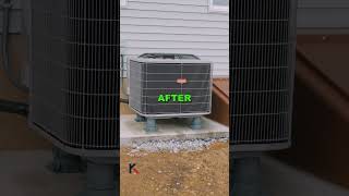 Installing heat pump before & after