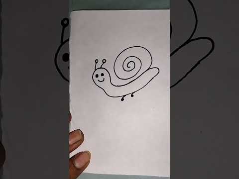 How to draw cute snail🐌#shorts #trending #viral#trendingshorts #viralshort #viralvideo #drawing #art