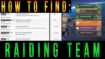 Destiny - How To Find A Raiding Team