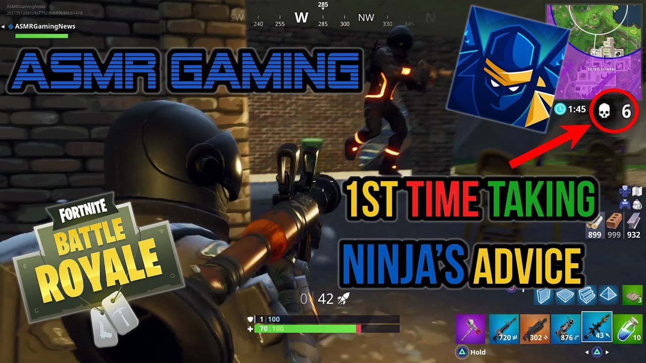 ASMR Gaming | Taking Ninja's Fortnite Advice For The 1st Time ★Controller Sounds + Whispering☆
