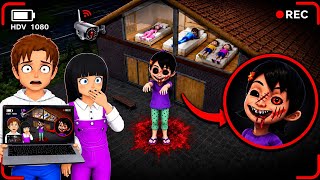 Yuta and Mio Panic: CCTV Catches SUSANTI EXE Behind the House! 😱 | Sakura School Simulator" screenshot 5