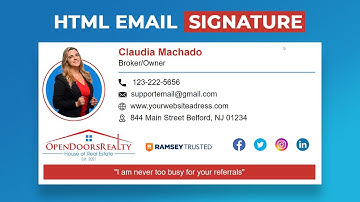 Clickable HTML Email Signature without Writing Codes |  How to make clickable HTML email signaure