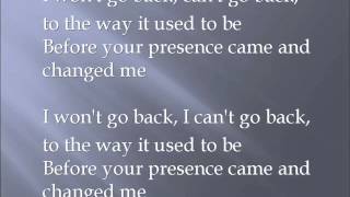 I Won't Go Back by William McDowell - Background track with lyrics chords