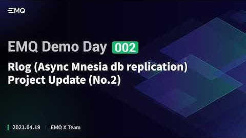 Rlog (Async Mnesia db relication) Project Update (No.2)