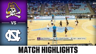 East Carolina vs. North Carolina Match Highlights | 2025 ACC Volleyball