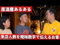 居酒屋で来店の人数を曖昧な数字で伝えるお客さん