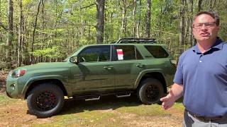 Take a tour with me as i show full walkaround details exterior and
interior of 2020 toyota 4runner trd pro. army green is the color. also
comes in magne...