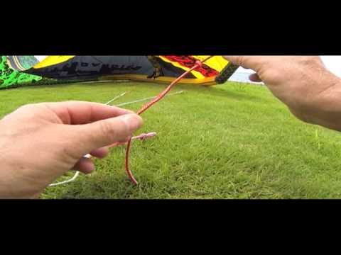 Different ways of trimming your kite using the knots