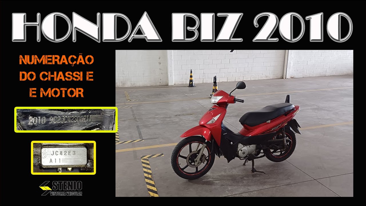 Honda Biz 2010, numeração do chassi e motor. - YouTube