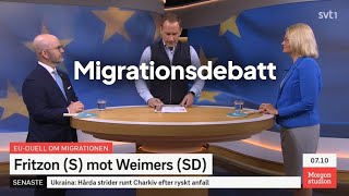 Public service och (S) vill inte prata migration i EUvalet
