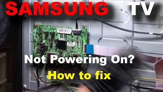 Samsung LED Flat Screen TV Repair  Won't turn on, no power  How to Fix