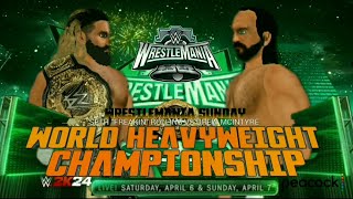 WWE WRESTLEMANIA 40 HIGHLIGHT: SETH ROLLINS VS DREW MCINTYRE WORLD HEAVYWEIGHT CHAMPIONSHIP