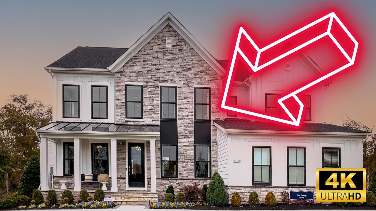 Five-bedroom Hartland model with a side-loading garage in Aldie, Virginia