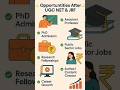 Opportunities After UGC NET &amp; JRF | Assistant Professor, PhD, JRF Fellowship, PSU Jobs