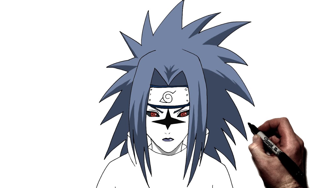 how to draw Sasuke, Sasuke drawing, anime, manga, Naruto, How to draw, Sasu...