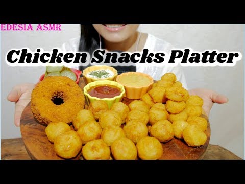 ASMR 咀嚼音✨Chicken Snacks Platter  チキンスナック 香酥雞肉炸物 닭튀김 먹방 Friture au poulet *EATING SOUND*