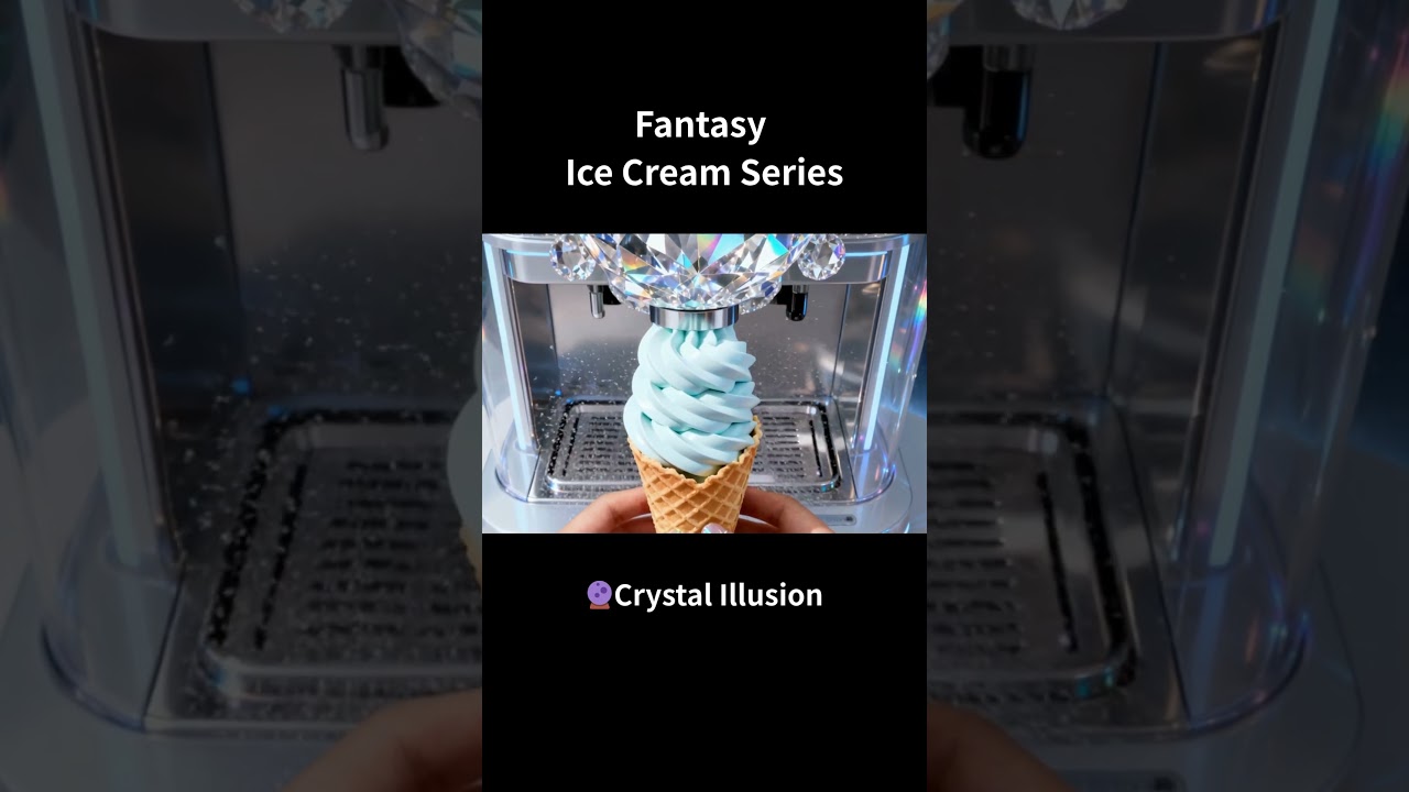 🌿 Emerald, Retro & Crystal – Fantasy Ice Cream 