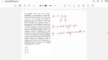 CSAT 2022 answer key - An identity card has the number ABCDEFG........