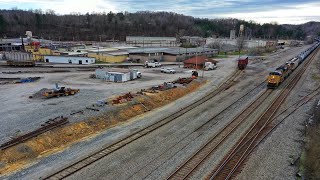 Union Pacific leading A Northbound NS train through Oneida Tn 4/2/22