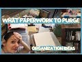 What Paperwork to Purge & Paperwork Organization Ideas: The Minimal Mom Method: Konmari Purge