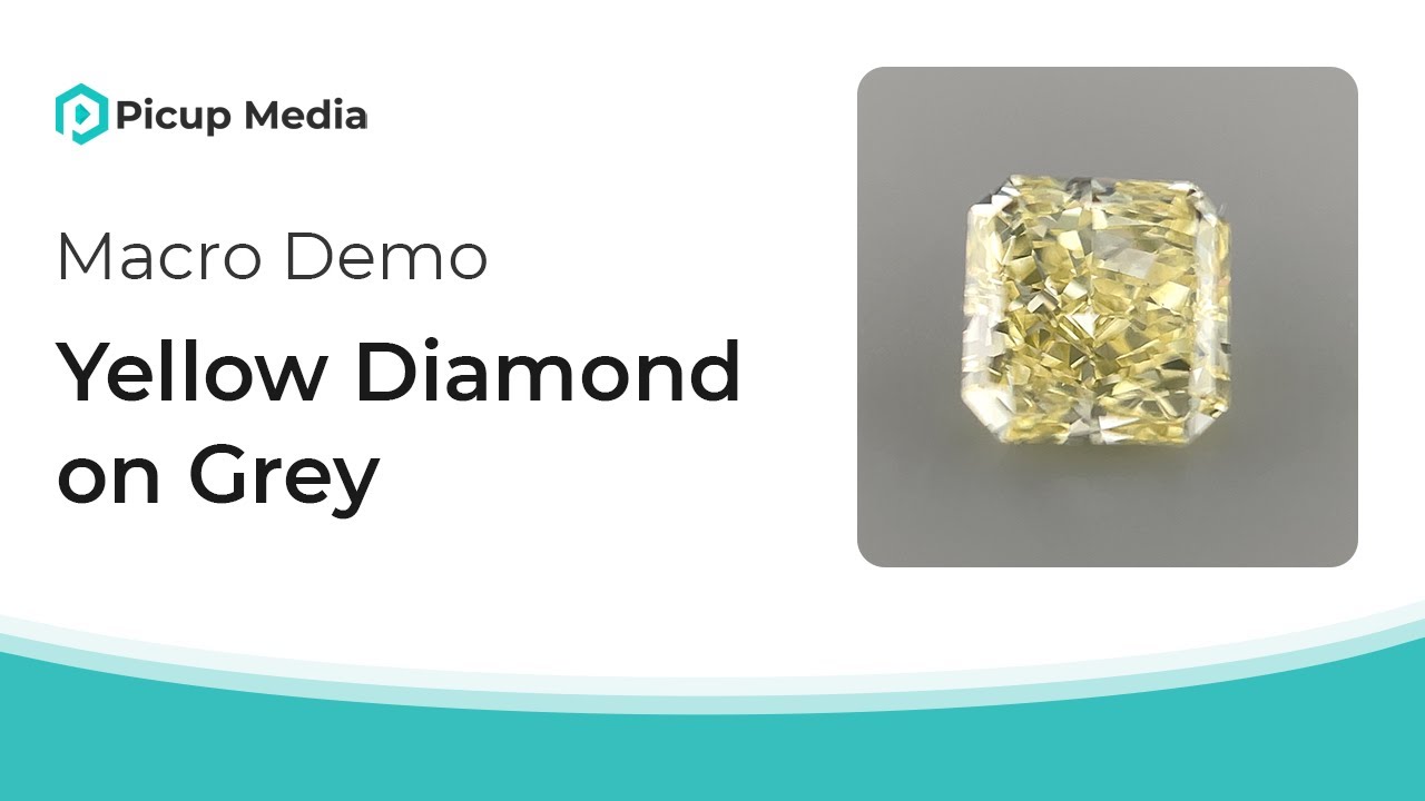 GemLightbox Macro Demo – Yellow Diamond on Grey