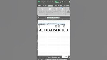 Actualiser TCD #data #excel #exceltips #finance #astuce #comptabilité #exceltricks #tcd