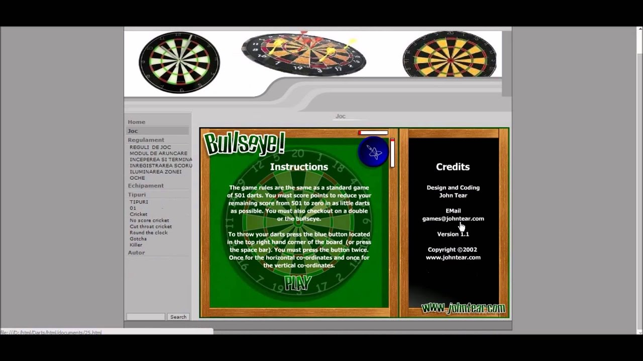 Atestat Informatica Jocul Darts