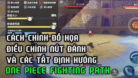 CÁCH CHỈNH ĐỒ HỌA, ĐIỀU CHỈNH NÚT VÀ TẮT ĐỊNH HƯỚNG ONE PIECE FIGHTING PATH