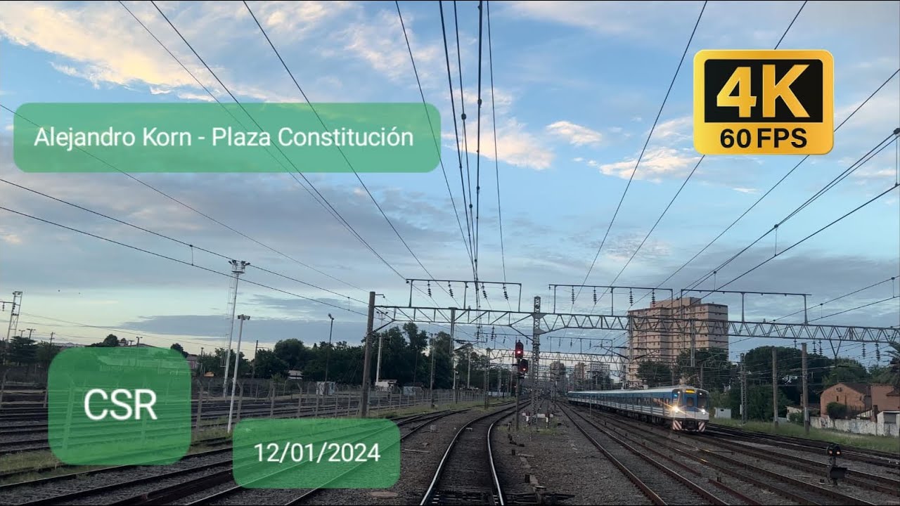 Cabview | Trenes Argentinos | A. Korn - P. Constitución | 12/01/2024 #4k60fps #train #cabride #rail