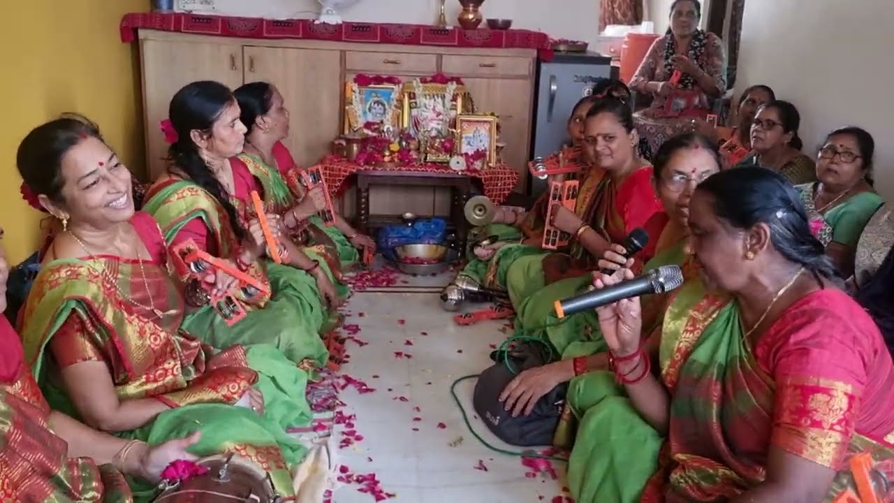 💐શાંતાબેન ને કેટલું સરસ ભજન ગાયું💐શ્રાદ્ધ પૂનમ રાત 💐 લખેલું છે