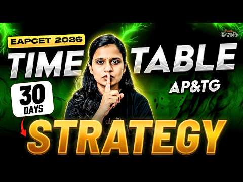 EAPCET 2026 30 Days Timetable | Pakka 5k Strategy | 30 Days Preparation Plan | AP & TS