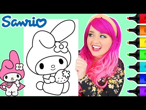 Coloring My Melody Sanrio Coloring Page | Ohuhu Art Markers