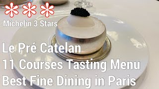 Paris 3 Michelin star at Le Pré Catelan 11 Course Tasting menu Fine Dining France €262pp ($286pp)