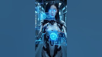 She sees beyond reality holograms at her fingertips  #HumanoidAI #FutureVision #HologramTech #Shorts