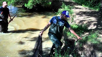 Noah & Drew checking a Turtle Trap