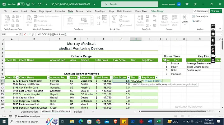 Shelly Cashman Excel 2019 | Module 6: End of Module Project 1 | Murray Medical