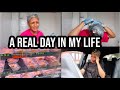 A REAL DAY IN MY LIFE | DEALING WITH MY NATURAL HAIR, GROCERY HAUL, NAIL NIGHTMARE | DAILY VLOG