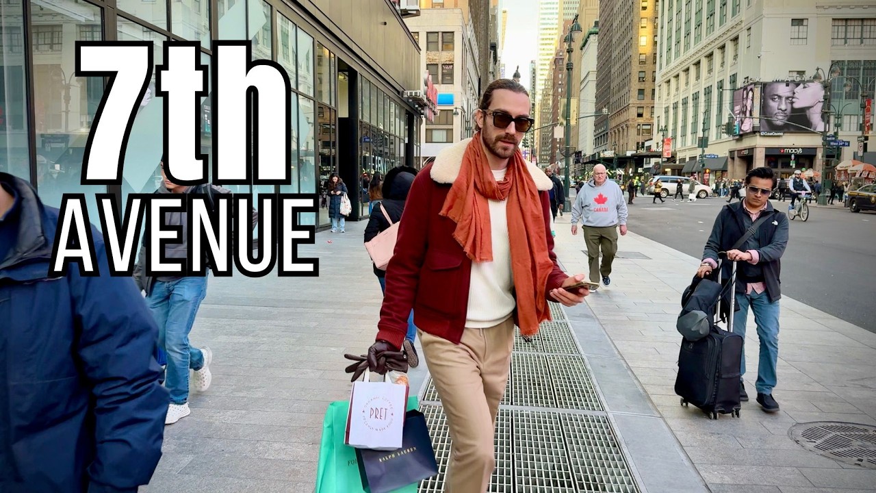 NEW YORK CITY Walking Tour [4K] - 7th AVENUE