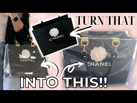 Trying this TikTok trend (branded paper bag DIY into a handbag!) 