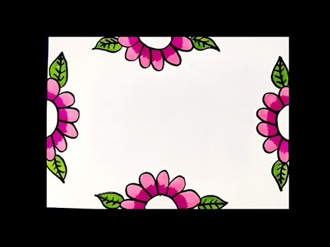 simple flower border designs for a4 paper