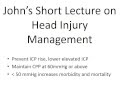 Head Injury 15, Management.