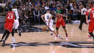 Tony Parker Behind-the-Back Dribble, No-Look Assist to Kawhi Leonard | 01.03.17