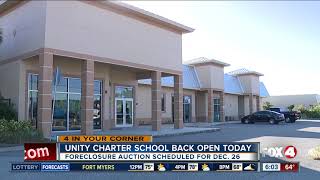 Unity Charter Cape Coral expected to re-open Friday