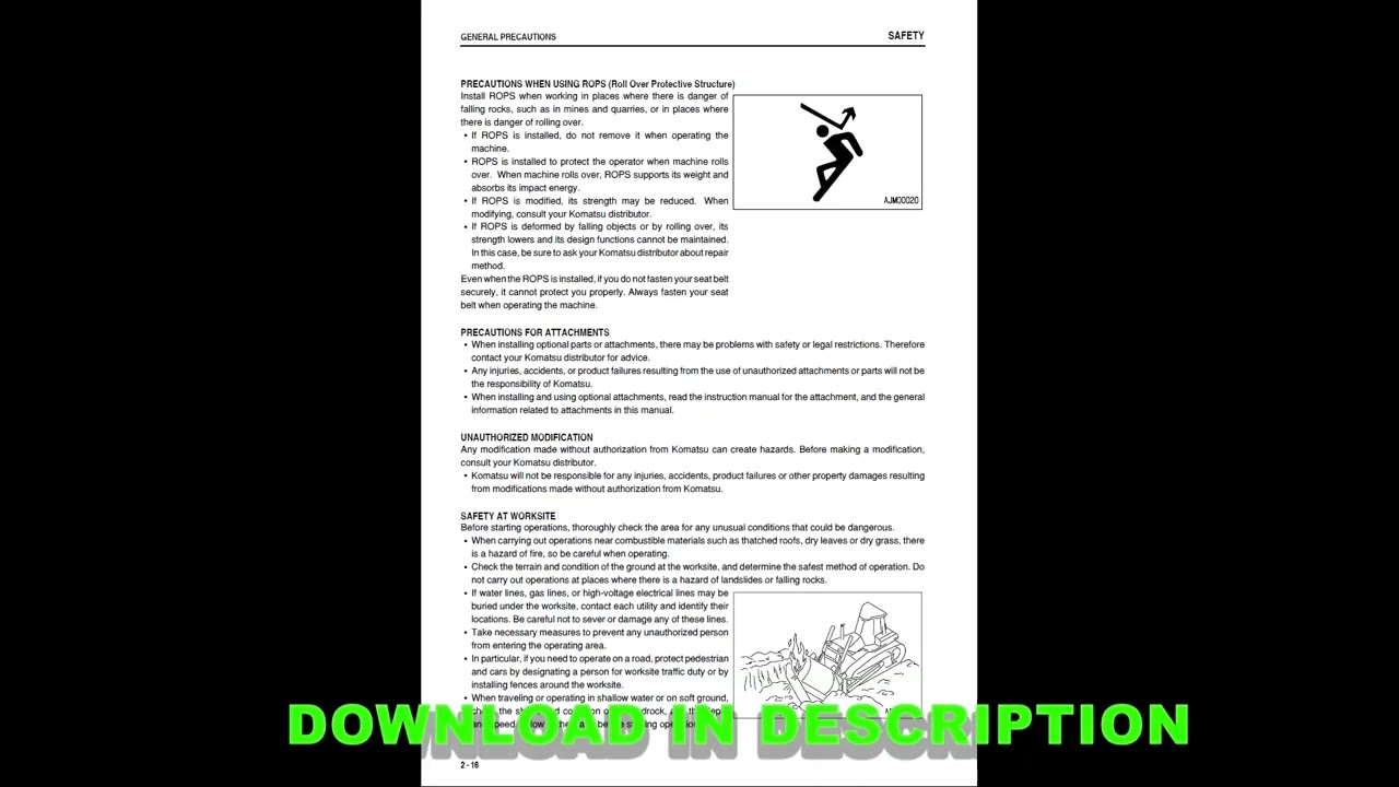 Komatsu Galeo D155AX-5 Operator’s Manual PDF English – Operation & Maintenance Guide