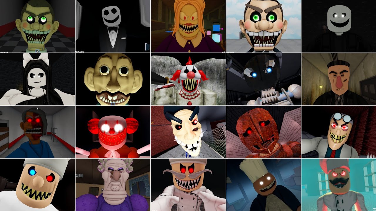 MISS MARIE'S, CRAZY'S MANSION, THE PIZZERIA, CRAZY'S CARNIVAL, CHEESE PIZZA, ALL SCARY JUMPSCARE