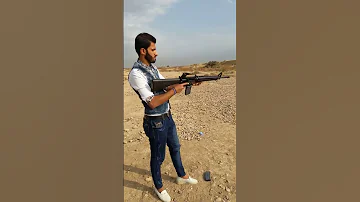 تجربه ام سكستين M16 في ميدان رمايه اول تجربه 