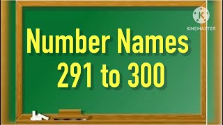 Number Names l Number Names 291-300 l Number Spelling I Learn Numbers l Numbers 291-300l #numbername