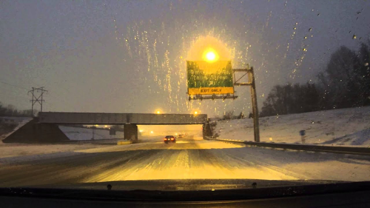 Driving to Work in Snow 12/6/2013 - Bloomington, Indiana - YouTube